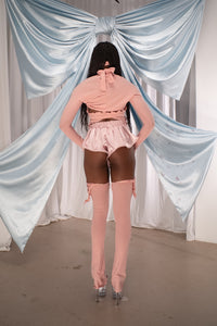 🐰Bunny Satin Skirt Shorts PINK