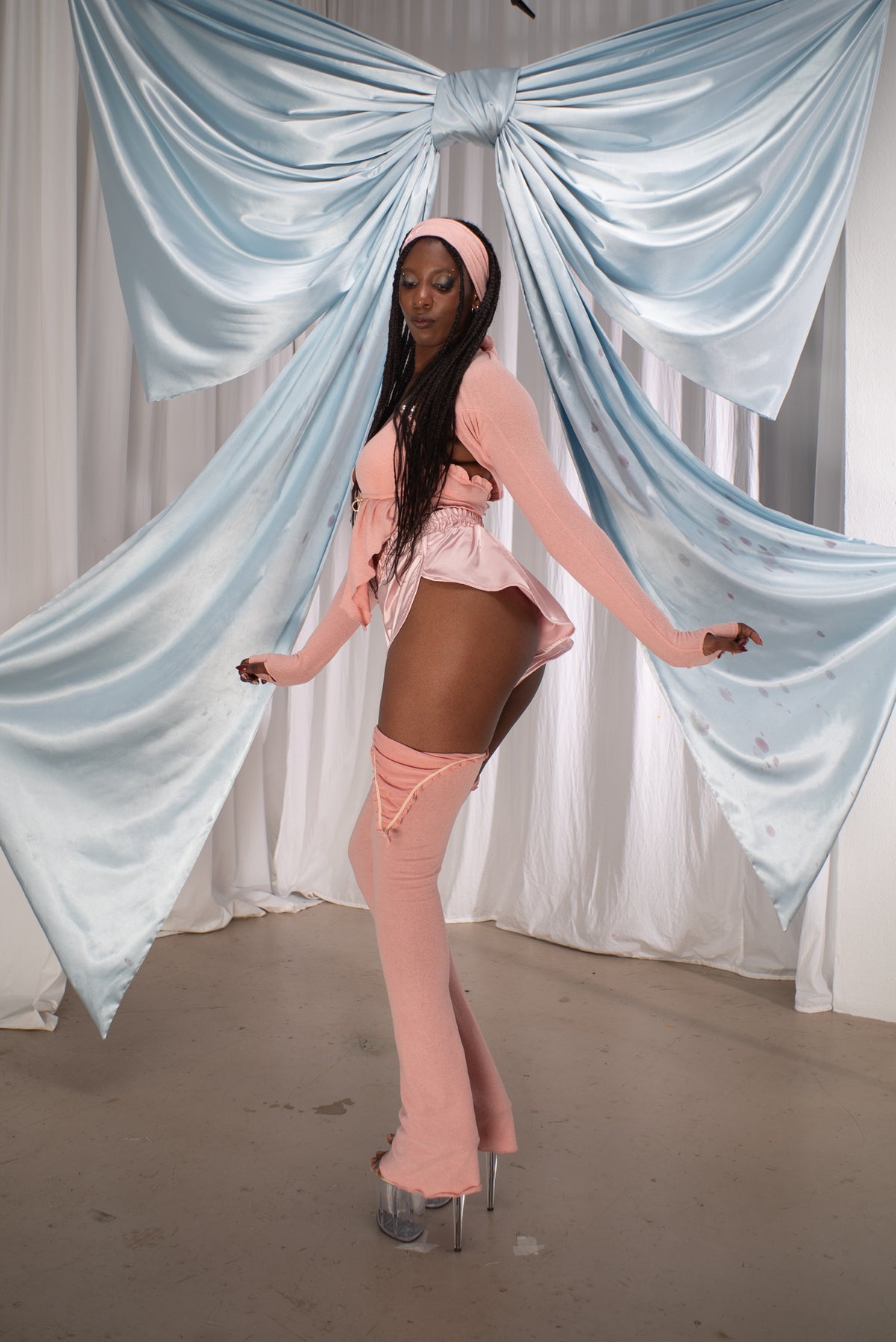 🐰Bunny Satin Skirt Shorts PINK
