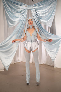 🐰Bunny Satin Skirt Shorts BLUE