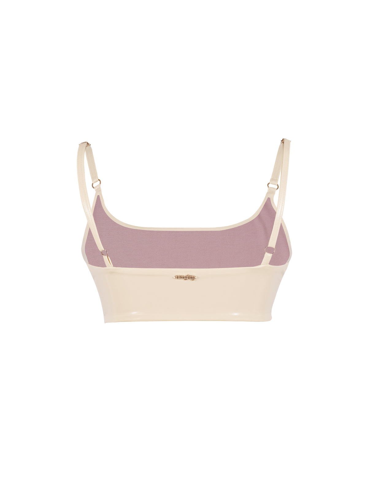 Sinner Vinyl Underboob Top CREAM