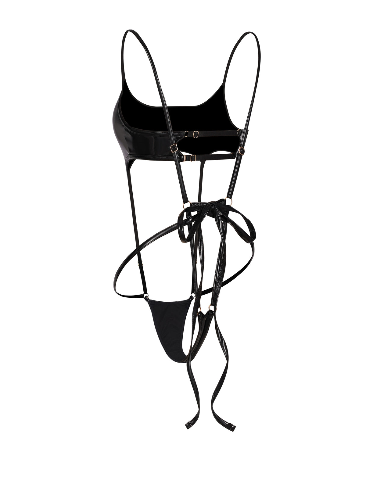 Inferno Vinyl Slingshot Bodysuit BLACK