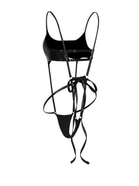 Inferno Vinyl Slingshot Bodysuit BLACK
