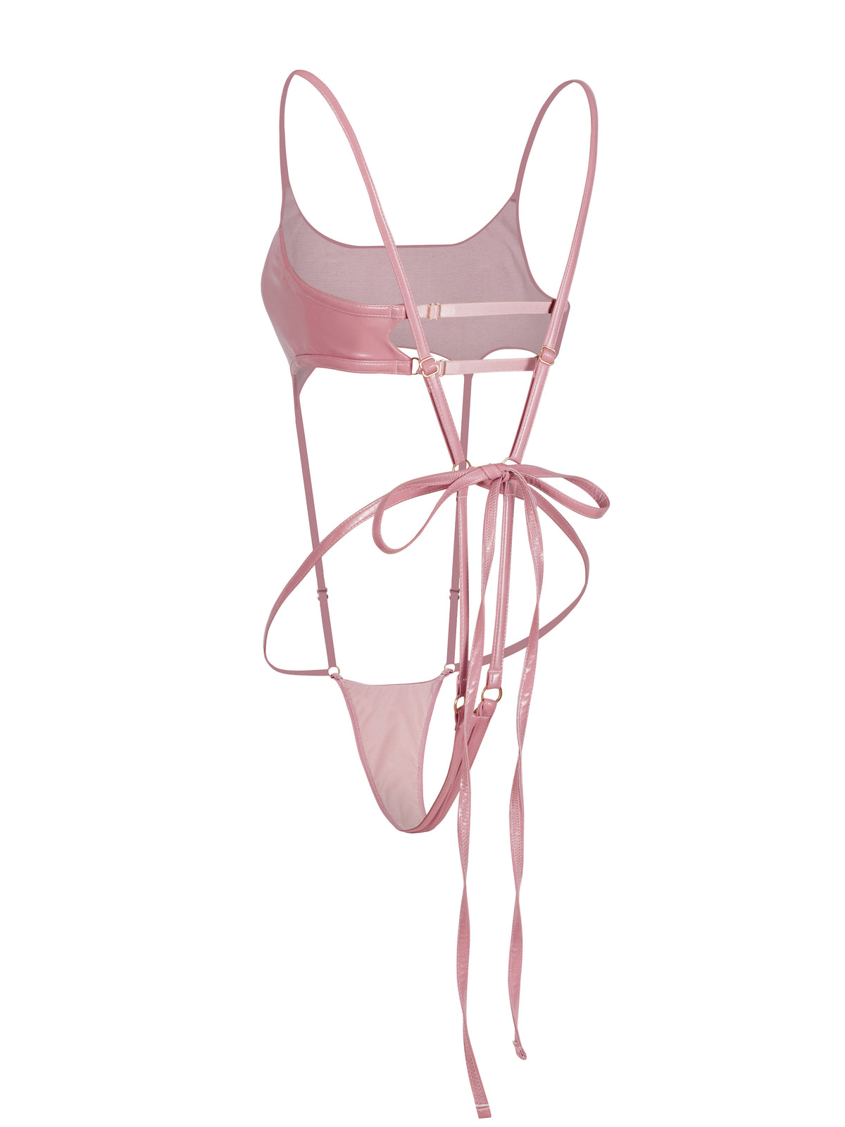 Inferno Vinyl Slingshot Bodysuit PINK