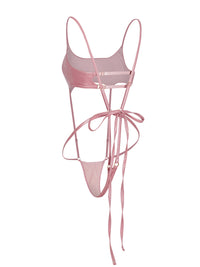 Inferno Vinyl Slingshot Bodysuit PINK