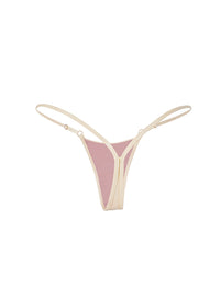 🍒Cherry Vinyl Mini Thong CREAM