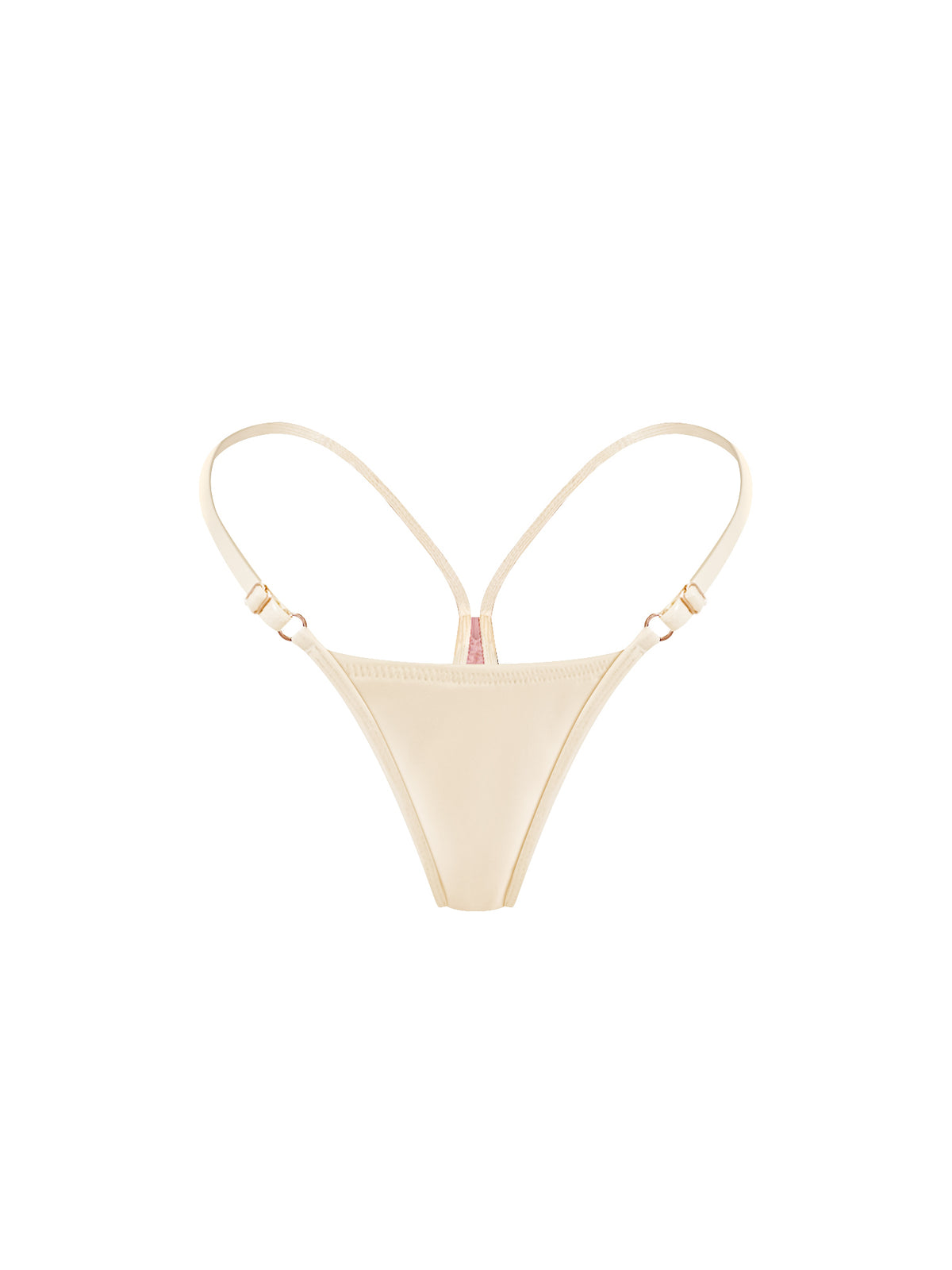 🍒Cherry Vinyl Mini Thong CREAM