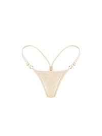 🍒Cherry Vinyl Mini Thong CREAM
