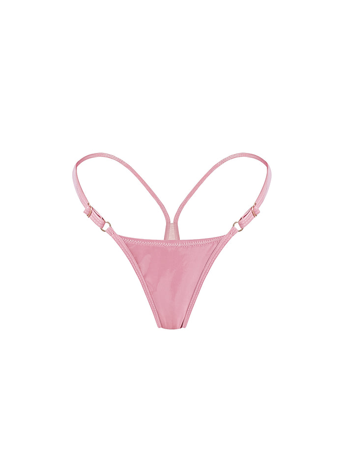 🍒Cherry Vinyl Mini Thong PINK