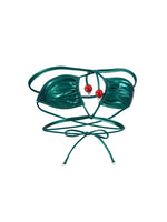 🍒Cherry Vinyl Bikini Top METALLIC GREEN