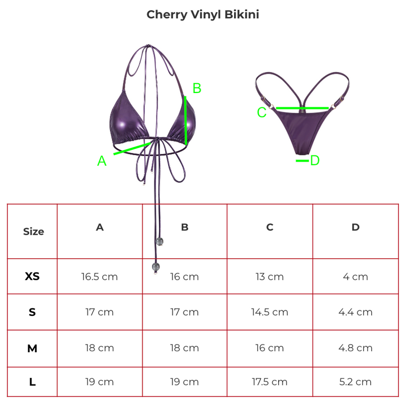 🍒Cherry Vinyl Bikini Top PINK
