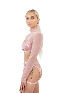XXX Rated See Through Shrug PINK