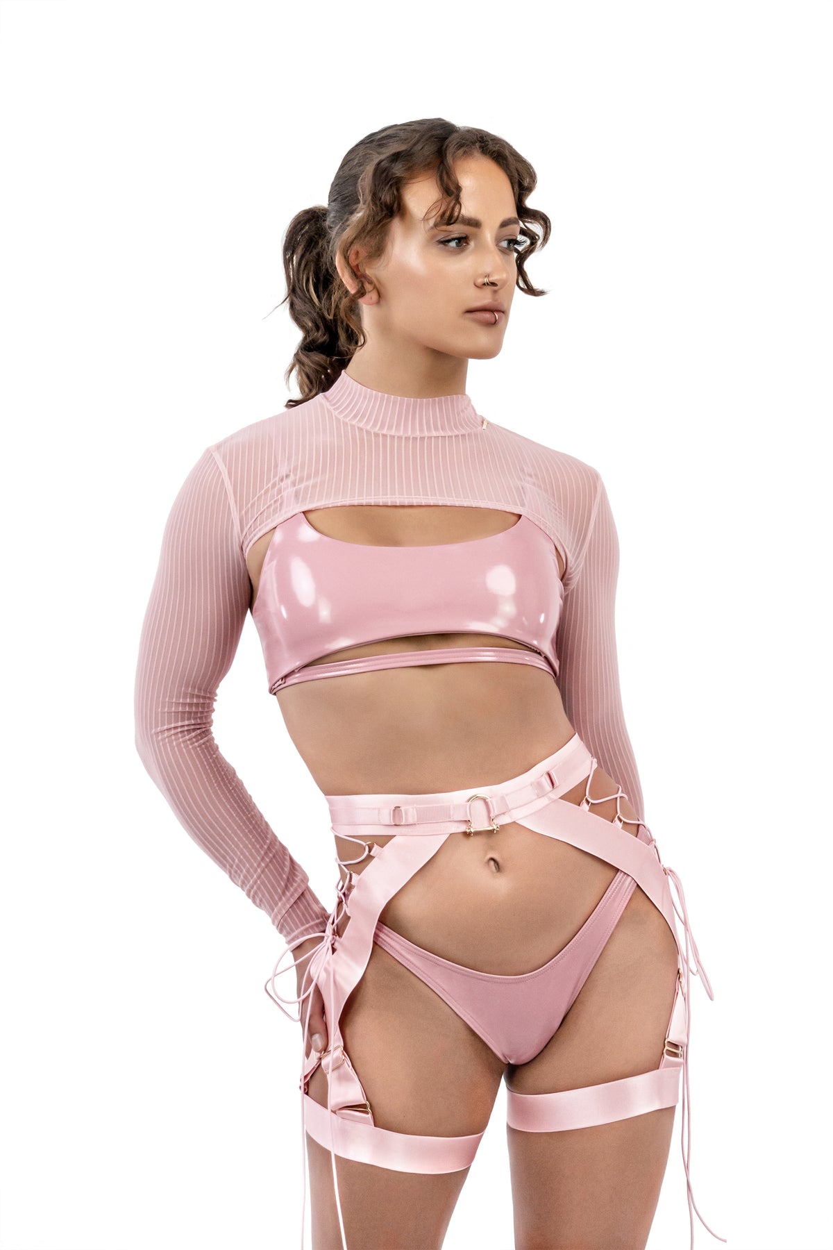 XXX Rated See Through Shrug PINK
