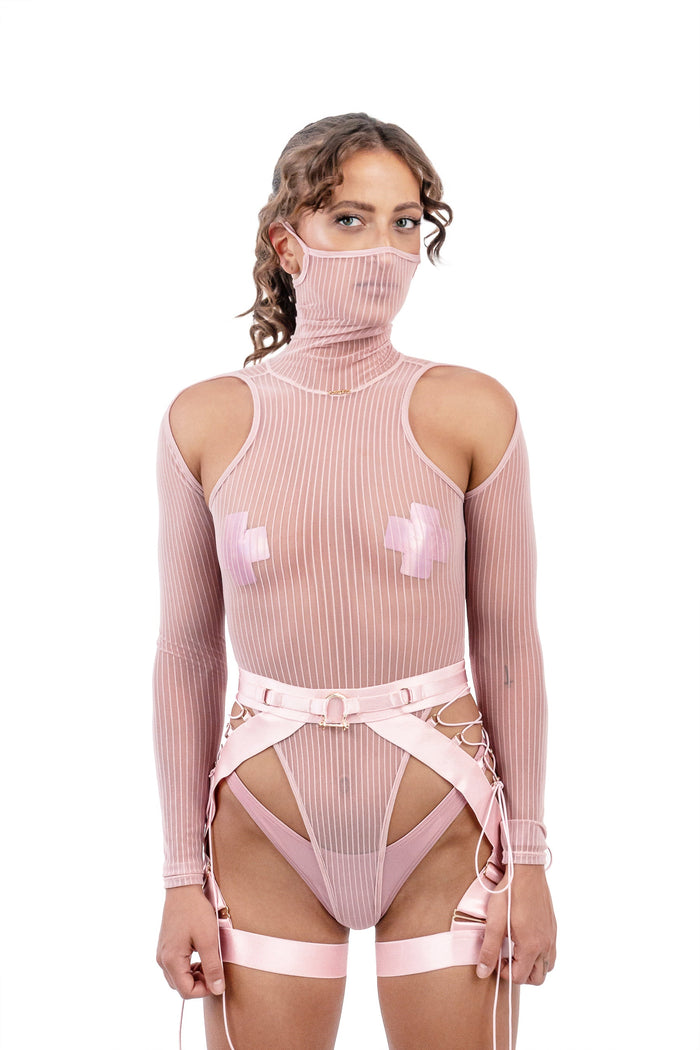 [𝐒𝐀𝐌𝐏𝐋𝐄 𝐒𝐀𝐋𝐄] XXX Rated See Through Bodysuit PINK