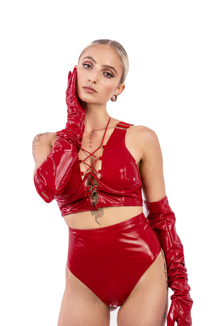 Sinner Vinyl OO Top RED