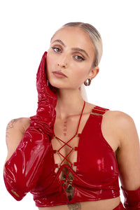 Sinner Vinyl OO Top RED