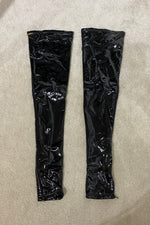 [𝐒𝐀𝐌𝐏𝐋𝐄 𝐒𝐀𝐋𝐄] Sinner Vinyl Lace-up Thigh High BLACK