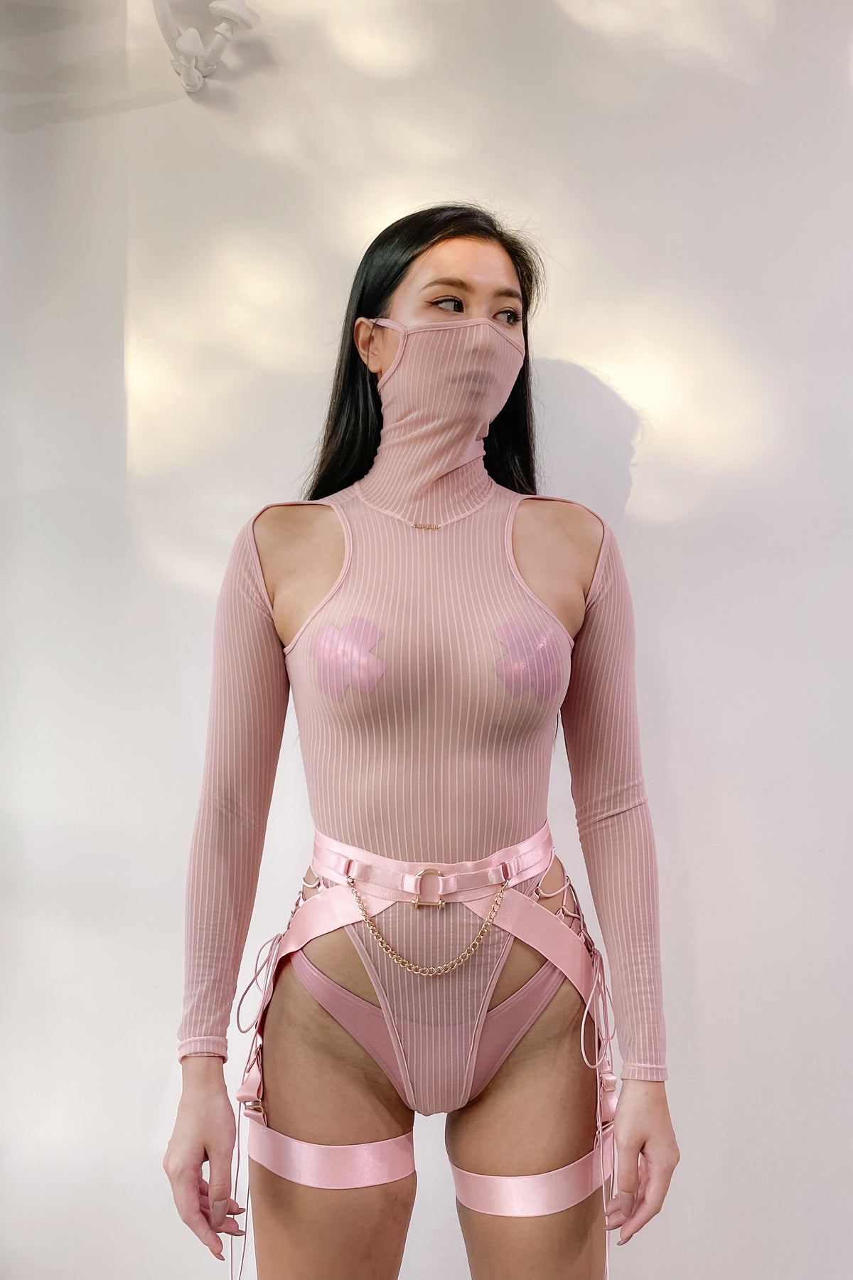 XXX Rated Suspender PINK