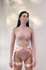 XXX Rated See Through Bodysuit PINK